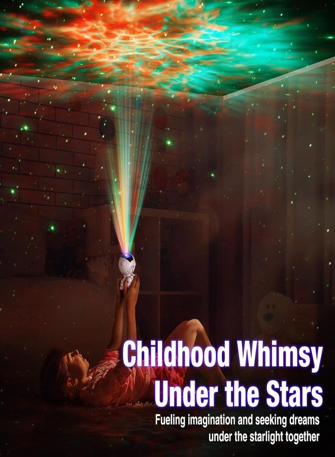 FLYNGO Plastic Astronaut Night Light Galaxy LED Projector Lamp with Remote Control, and 360° Adjustable, Night Lamp for Kids, Bedroom, Gaming Room,Home Party, Birthday Gifts (Guitar Astronaut), White - Image 2
